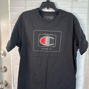 Coach Black and Red Graphic Tee